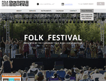 Tablet Screenshot of claremontfolkfestival.org